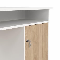 Prestige skrivebord 126 x 55 cm med 1 lge og 3 skuffer i hvid