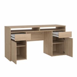 Prestige skrivebord 150 x 50 cm med 2 lger og 2 skuffer i egelook