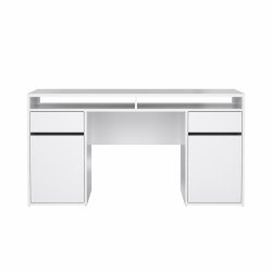 Prestige skrivebord 150 x 50 cm med 2 lger og 2 skuffer i hvid 