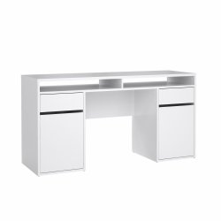 Prestige skrivebord 150 x 50 cm med 2 lger og 2 skuffer i hvid 