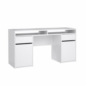 Prestige skrivebord 150 x 50 cm med 2 lger og 2 skuffer i hvid 
