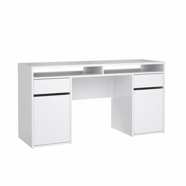 Prestige skrivebord 150 x 50 cm med 2 lger og 2 skuffer i hvid 