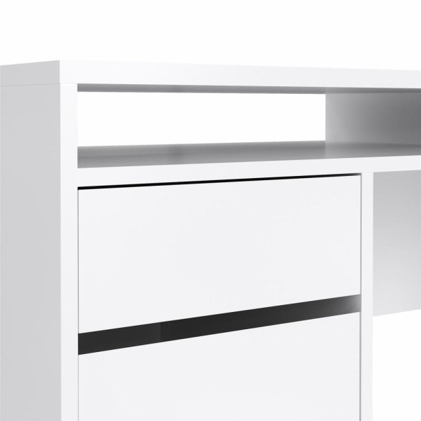 Prestige skrivebord 150 x 50 cm med 2 lger og 2 skuffer i hvid 