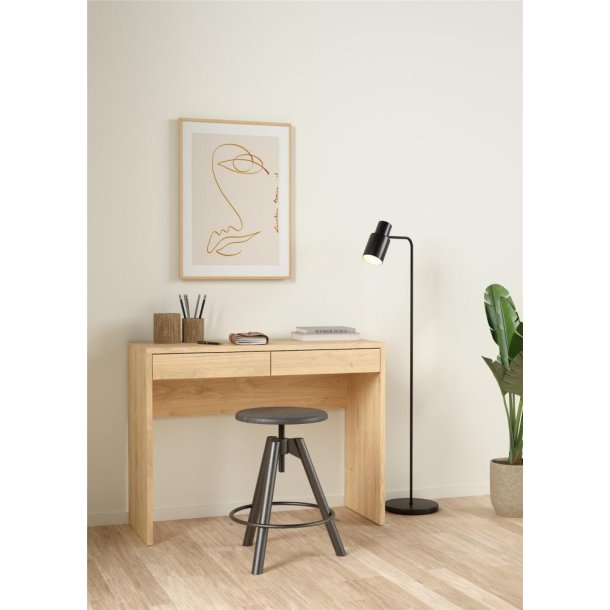 Prestige skrivebord 100 x 40 cm med 2 skuffer i egelook