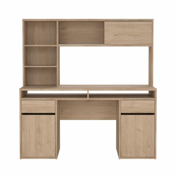 Prestige skrivebord med reol 150 cm i egelook