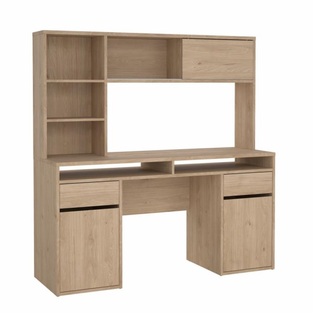 Prestige skrivebord med reol 150 cm i egelook