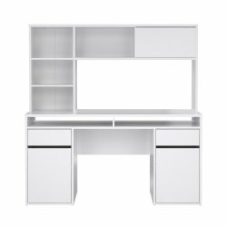 Prestige skrivebord med reol 150 cm i hvid