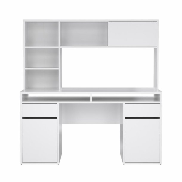 Prestige skrivebord med reol 150 cm i hvid