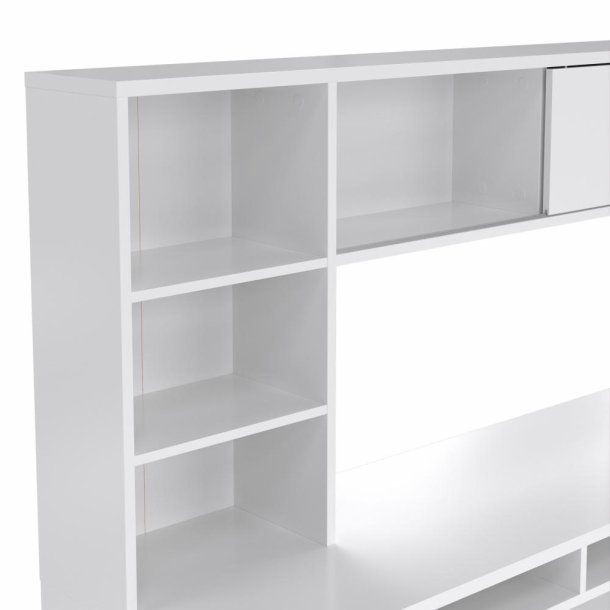 Prestige skrivebord med reol 150 cm i hvid