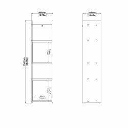 Prestige bogreol 40 x 155 cm i egelook