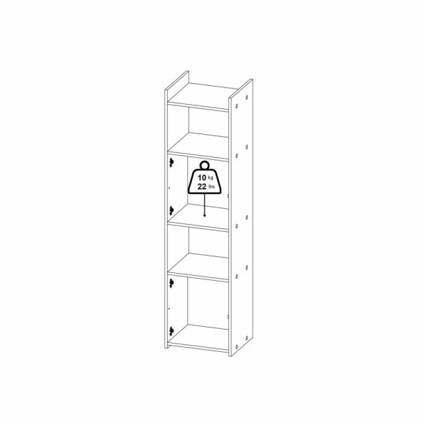 Prestige bogreol 40 x 155 cm i egelook