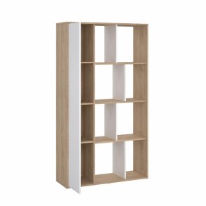 Puzzle bogreol 90 x 155 cm med 1 lge i egelook/hvid