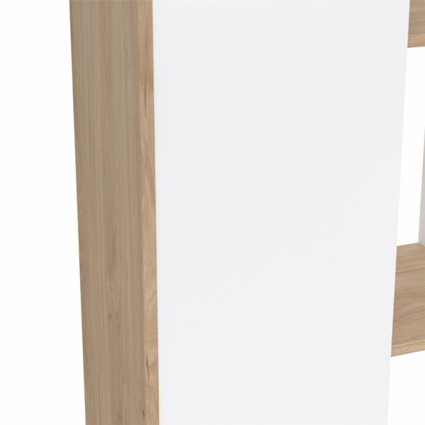 Puzzle bogreol 90 x 155 cm med 1 lge i egelook/hvid