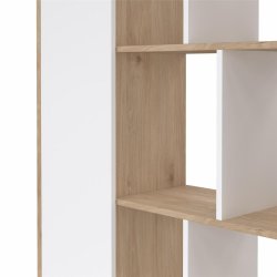 Puzzle bogreol 90 x 155 cm med 1 lge i egelook/hvid