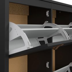 Lund skoskab med 4 klaplger fs i flere farver