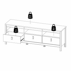 Lund TV-bord 150 cm bred fs i flere farver