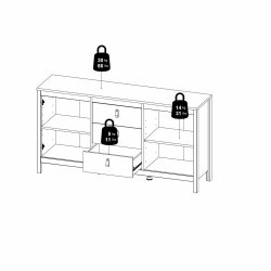 Lund sknk 150 cm bred fs i flere farver