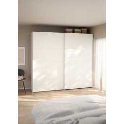 Smart 220x245 cm garderobeskab hvidt med 2 skydedre