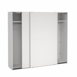 Smart 220x245 cm garderobeskab hvidt med 2 skydedre