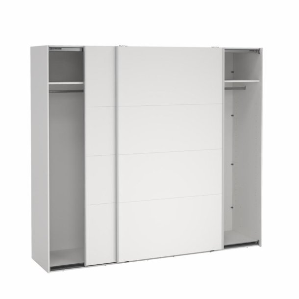 Smart 220x245 cm garderobeskab hvidt med 2 skydedre
