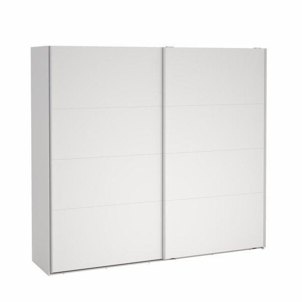 Smart 220x245 cm garderobeskab hvidt med 2 skydedre