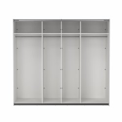 Smart 220x245 cm garderobeskab hvidt med 2 skydedre
