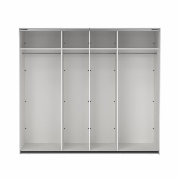 Smart 220x245 cm garderobeskab hvidt med 2 skydedre