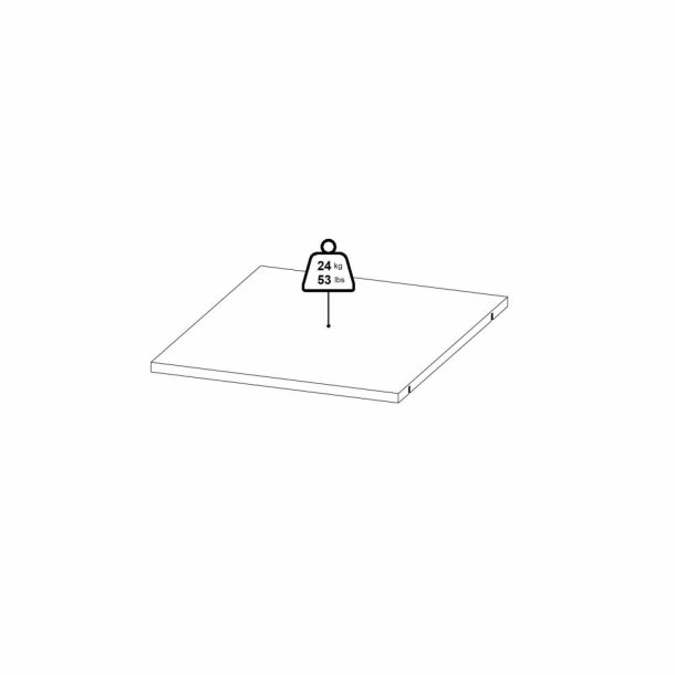 Hyldepakke med 3 bredde hylder til Smart garderobeskab 245 cm bredt