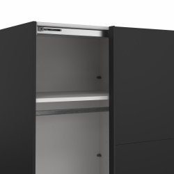 Smart 220x245 cm garderobeskab med 2 skydedre mat sort