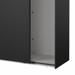 Smart 220x245 cm garderobeskab med 2 skydedre mat sort