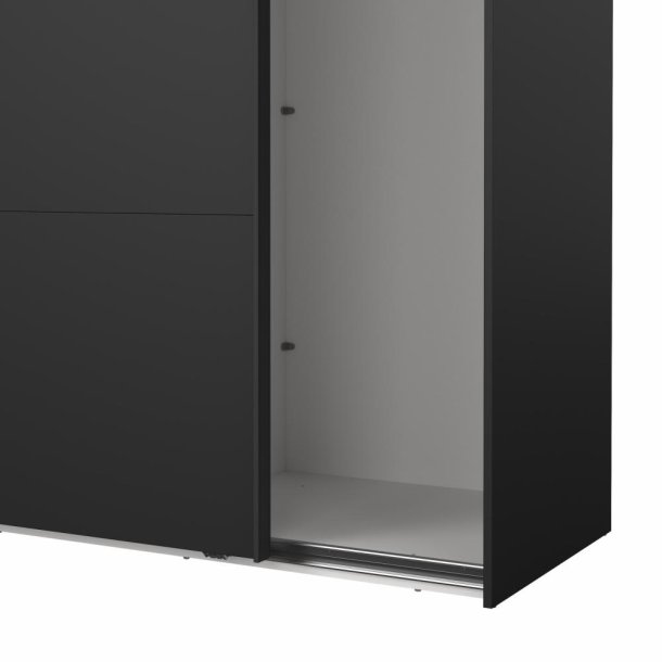 Smart 220x245 cm garderobeskab med 2 skydedre mat sort