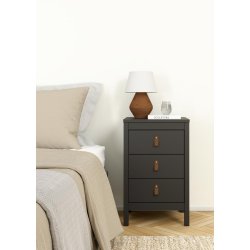 Lund natbord med 3 skuffer fs i flere farver