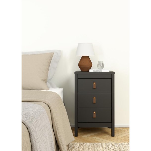 Lund natbord med 3 skuffer fs i flere farver