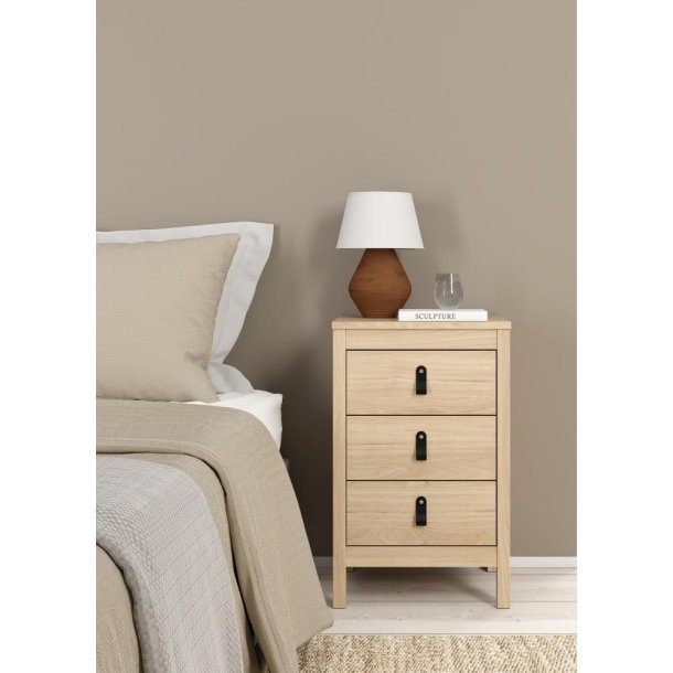 Lund natbord med 3 skuffer fs i flere farver