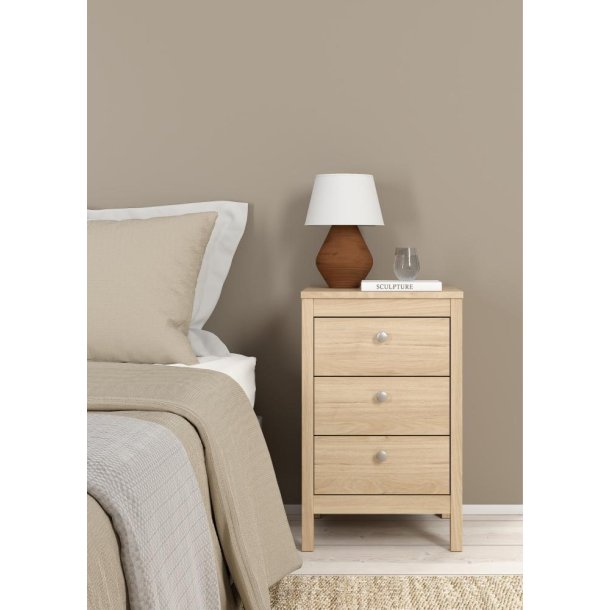 Lund natbord med 3 skuffer fs i flere farver