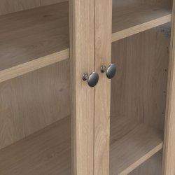  Lund vitrineskab med 2 glaslger og 3 skuffer fs i flere farver