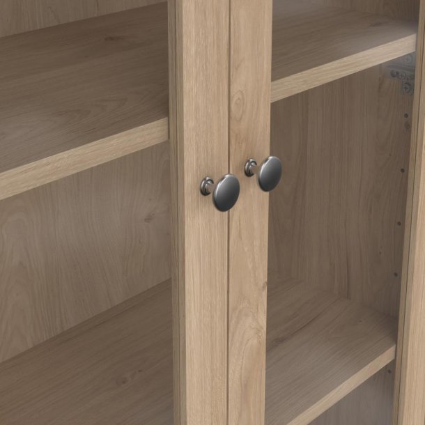  Lund vitrineskab med 2 glaslger og 3 skuffer fs i flere farver