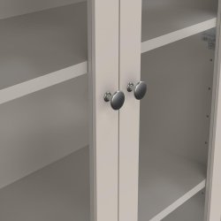  Lund vitrineskab med 2 glaslger og 3 skuffer fs i flere farver