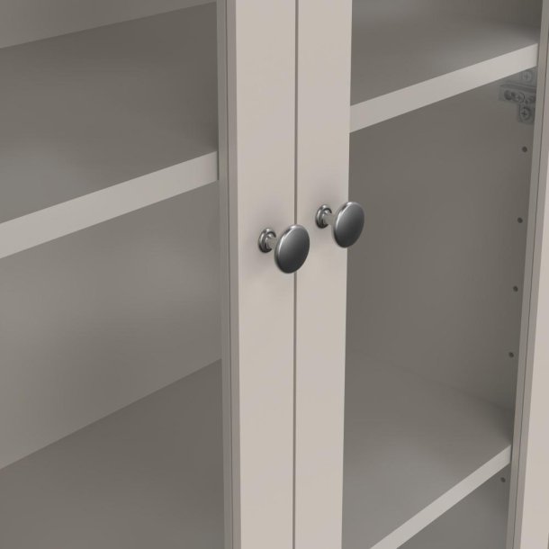  Lund vitrineskab med 2 glaslger og 3 skuffer fs i flere farver