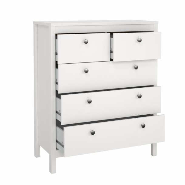 Lund kommode 5 skuffer 80 cm bred fs i flere farver