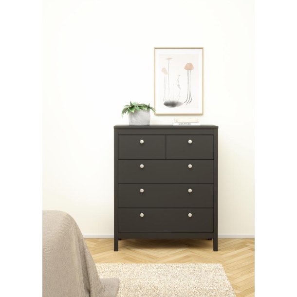 Lund kommode 5 skuffer 80 cm bred fs i flere farver