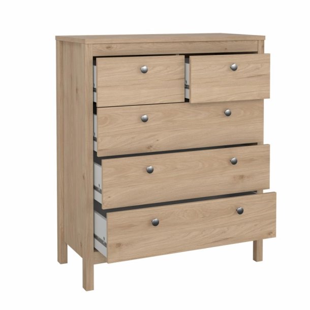 Lund kommode 5 skuffer 80 cm bred fs i flere farver