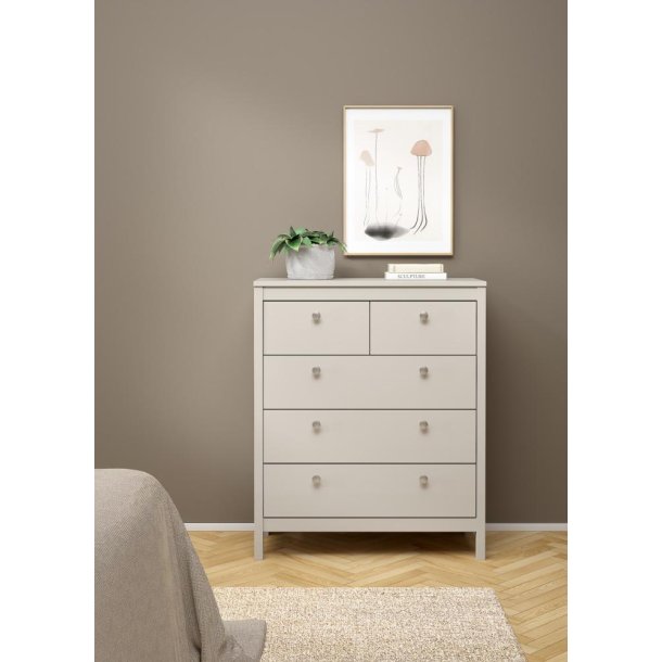 Lund kommode 5 skuffer 80 cm bred fs i flere farver