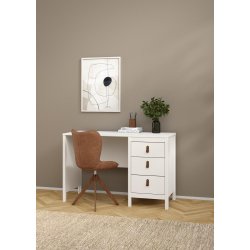 Lund skrivebord med 3 skuffer fs i flere farver 