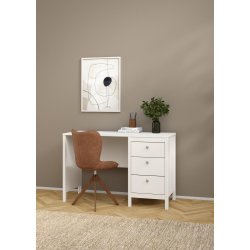 Lund skrivebord med 3 skuffer fs i flere farver 