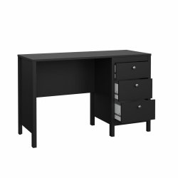 Lund skrivebord med 3 skuffer fs i flere farver 