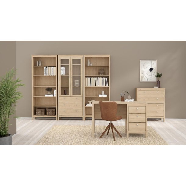 Lund skrivebord med 3 skuffer fs i flere farver 