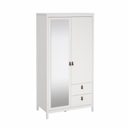 Lund garderobeskab m. spejl 100 cm bred fs i flere farver