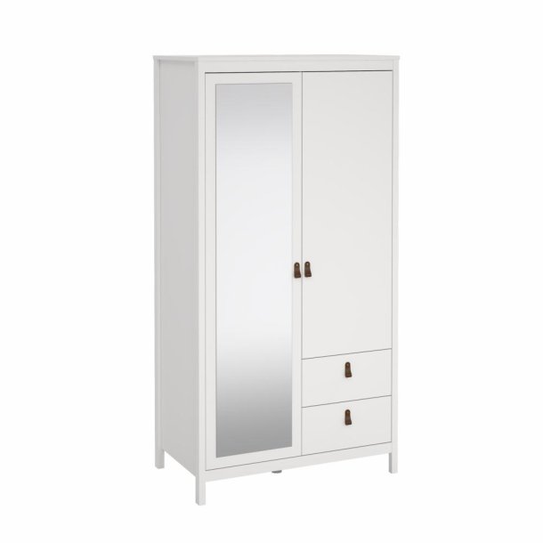 Lund garderobeskab m. spejl 100 cm bred fs i flere farver