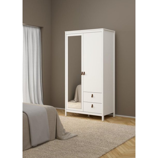 Lund garderobeskab m. spejl 100 cm bred fs i flere farver